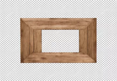 Classic Rectangular Timber Frame with Distressed Finish for Custom Design image