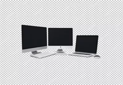 Modern Desktop and Laptop Computers Arranged for a Productive Workspace image