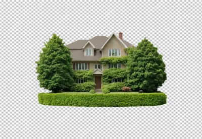 Stately Suburban Residence with Manicured Garden and Traditional Architecture image