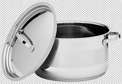 A pot with lid on PNG background