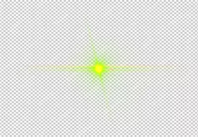 Front Yellow with green Lens Flare light effects