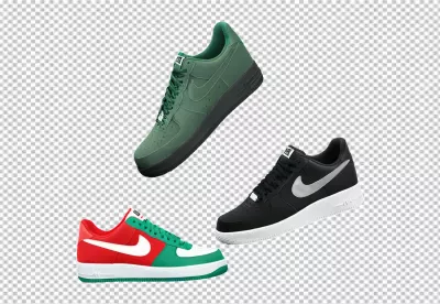 Collection of Stylish Nike Air Force 1 Sneakers in Diverse Colors for Sports Fashion image
