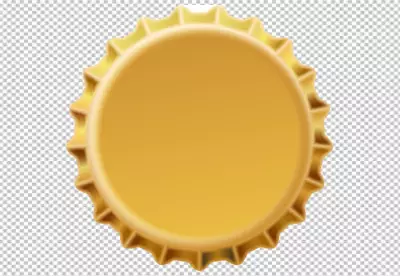 Beer Bottle Golden Cap Crown Cork Wine