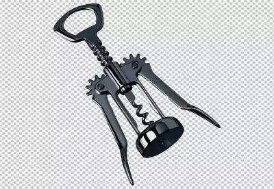 Wine corkscrew on the table