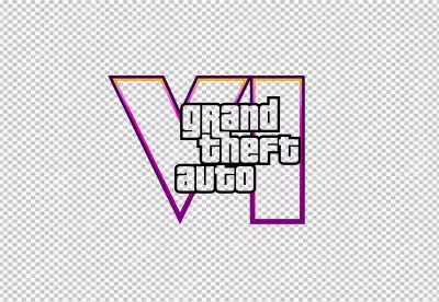 GTA Grand Theft Auto 6 Logo with Black Outline