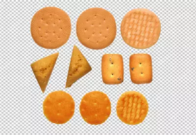 Delicious cookies arrangement png bg