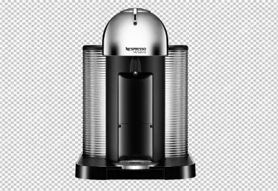 View of coffee machine making coffee at home