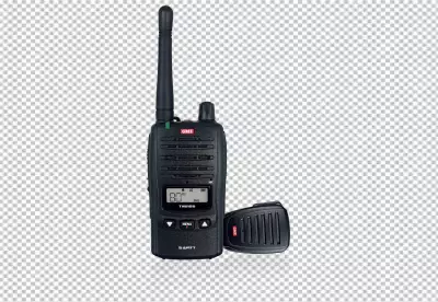 Walkietalkie communication radio a transparent