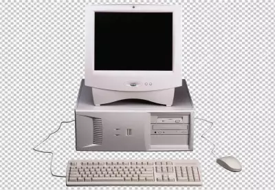 Classic vintage computer of the eighties PNG