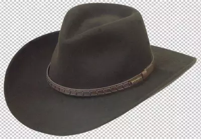 Magnificent homburg cowboy hat isolated