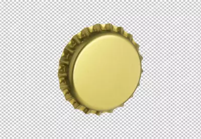 icon Golden crown bottle caps top and bottom PNG