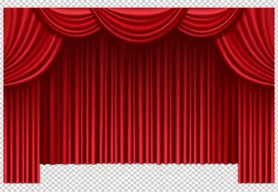 White curtains isolated on transparent PNG