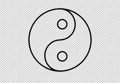 Minimalist Yin Yang Balance Symbol