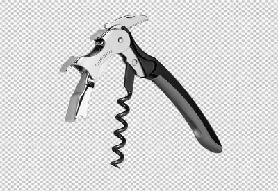 Metal corkscrew transparent background 