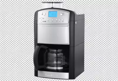 PNG View of coffee machine making coffee