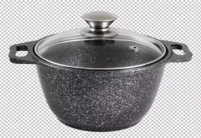 Slow Cooker side view full length isolate on transparency background