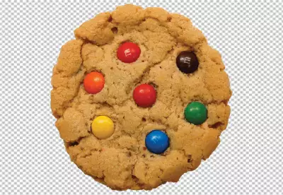 Broken chocolate chip cookies isolated on white background PNG