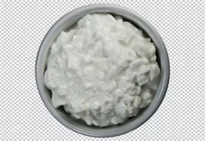 Dish full of cottage cheese PNG