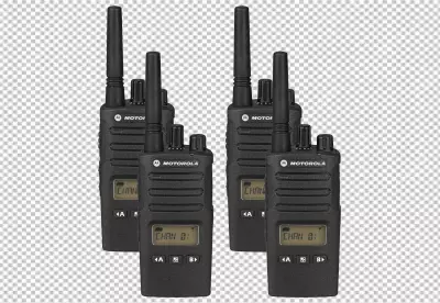 communication radio on a transparent