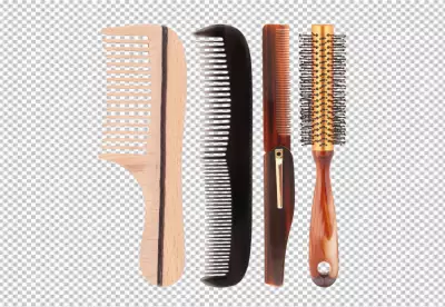 PNG Hairbrush or comb on transparent BG