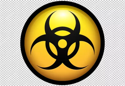 Biohazard Symbol Warning Icon Yellow and Black