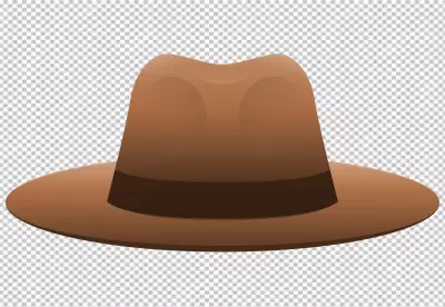 Cowboy Hat front view full length isolate on transparency background PNG