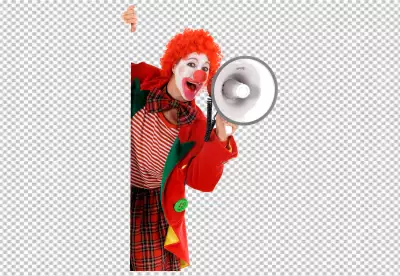 Colorful Clown Cartoon Character