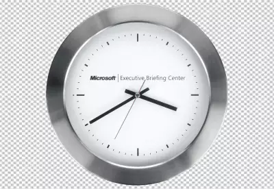 A clock with a red frame and numbers on it