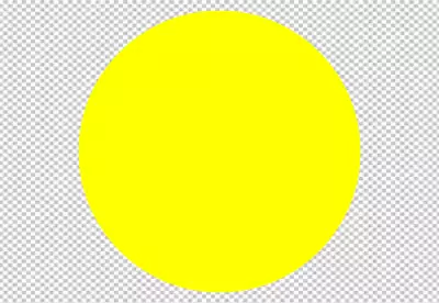 Yellow color circle transparent background 