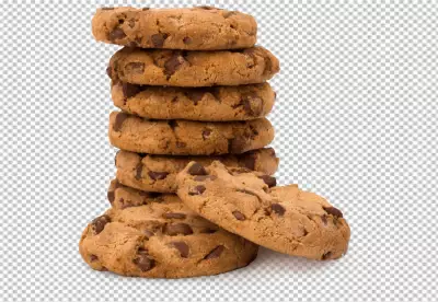 Baking delicious chocolate chip cookies isolatedon