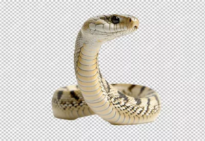 Dangerous Cobra Snake Rearing with Elegant Scales for Wildlife Concepts image