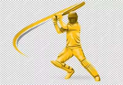 Cricket batsman logo transparent BG