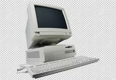 PNG Classic vintage computer of the eighties