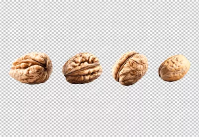 Delicious Fresh Walnut Halves PNG Cutout for Healthy Snacking and Culinary Creations image