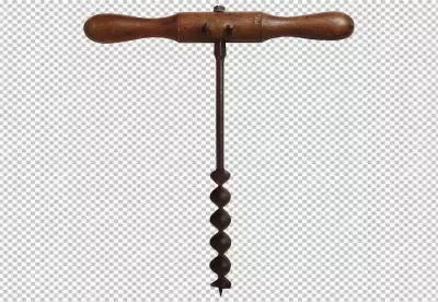 Cork Screw Isolated on png Background