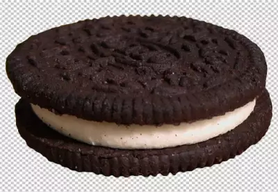 Black cookie transparent background 