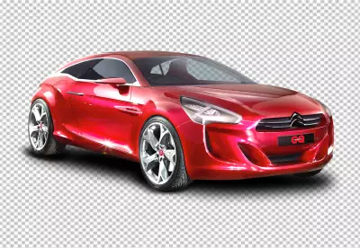 Red color citroen sport car png