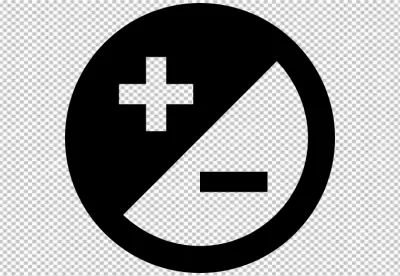 Minus-Plus black an wight icon