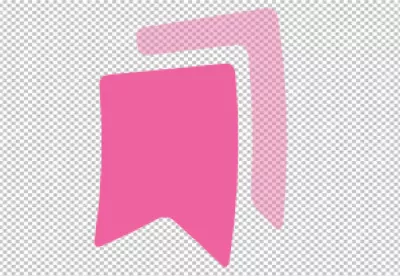 Vibrant Pink Layered Bookmark Tags for UI Design Elements image