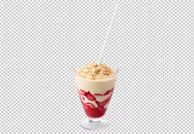 Delicious Strawberry Crumble Parfait with Creamy Layers and Crushed Topping image