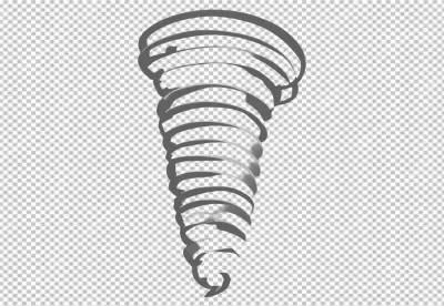 Abstract Gray Swirl Vortex Element for Weather Graphics and Dynamic Design image