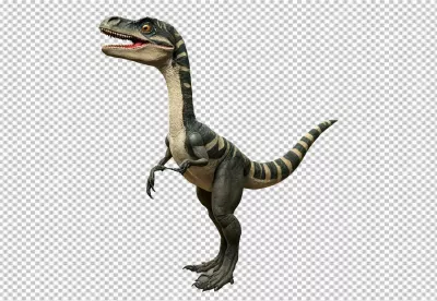 Realistic 3D Render of a Coelophysis Dinosaur, a Prehistoric Predator from the Jurassic Period image