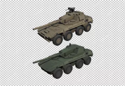 Modern Wheeled Armored Fighting Vehicles: Desert and Green Military Tanks image