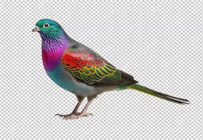 Colorful Bird Transparent PNG for Digital Design Projects image