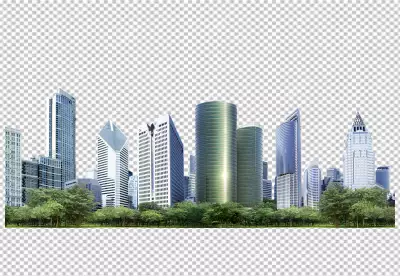 Urban landscape with high skyscrapers png