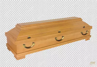 PNG Wood color coffin transparent background 