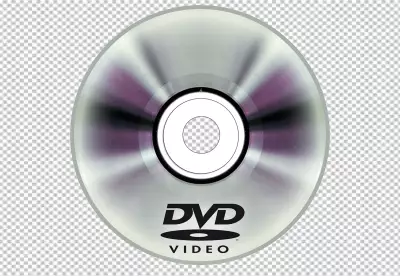 Compact Disc with white cover isolated on transparent background