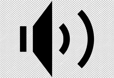 Simple outline of a speaker icon with sound waves
