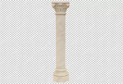 Greek and realistic antique white columns composition with white ancient arches transparent background 
