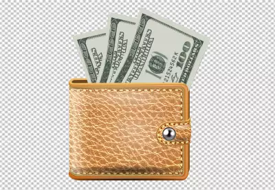 Brown Leather Wallet Filled with Hundred Dollar Bills Showing Financial Success and Wealth image
